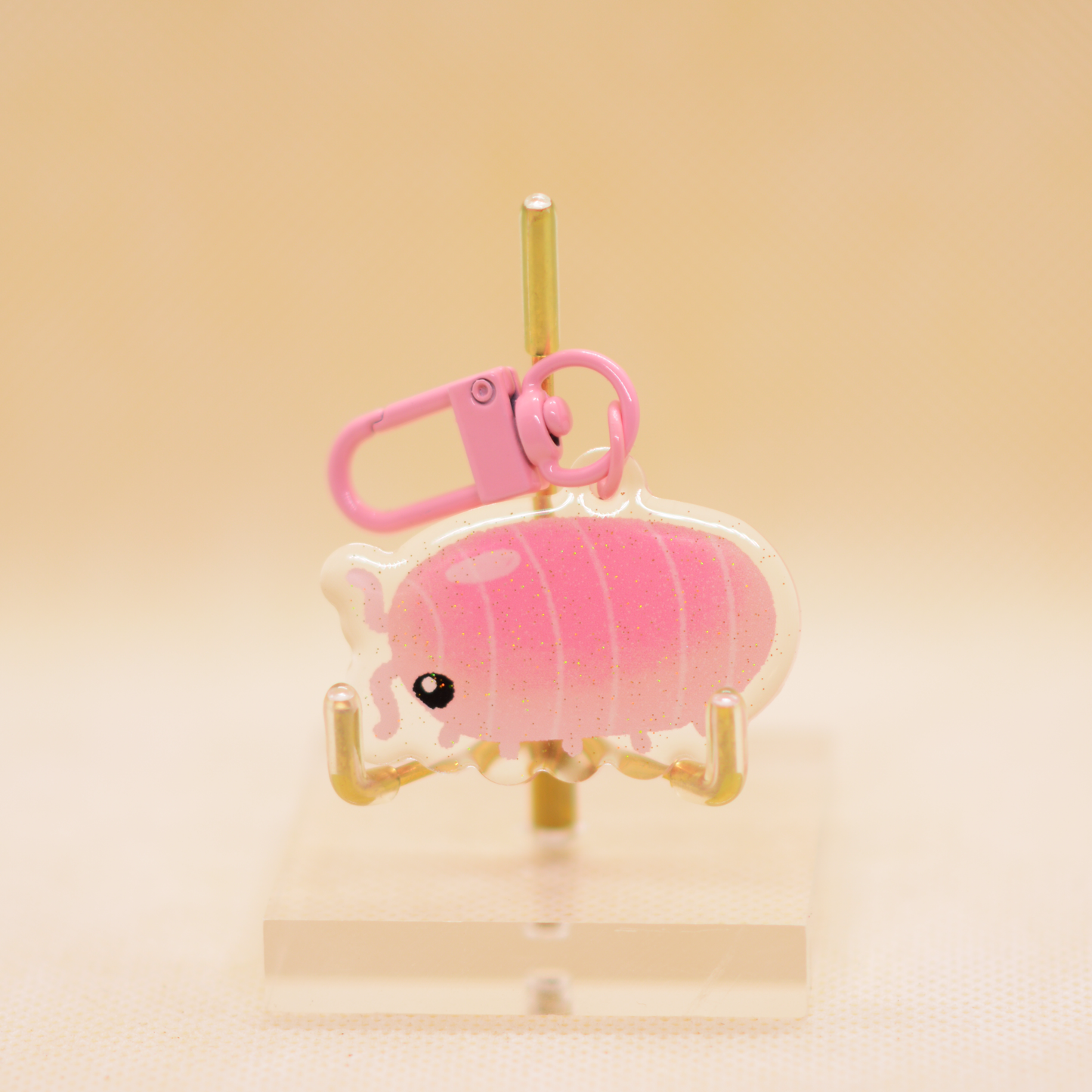 Acrylic key chain charm - Cherry blossom isopod