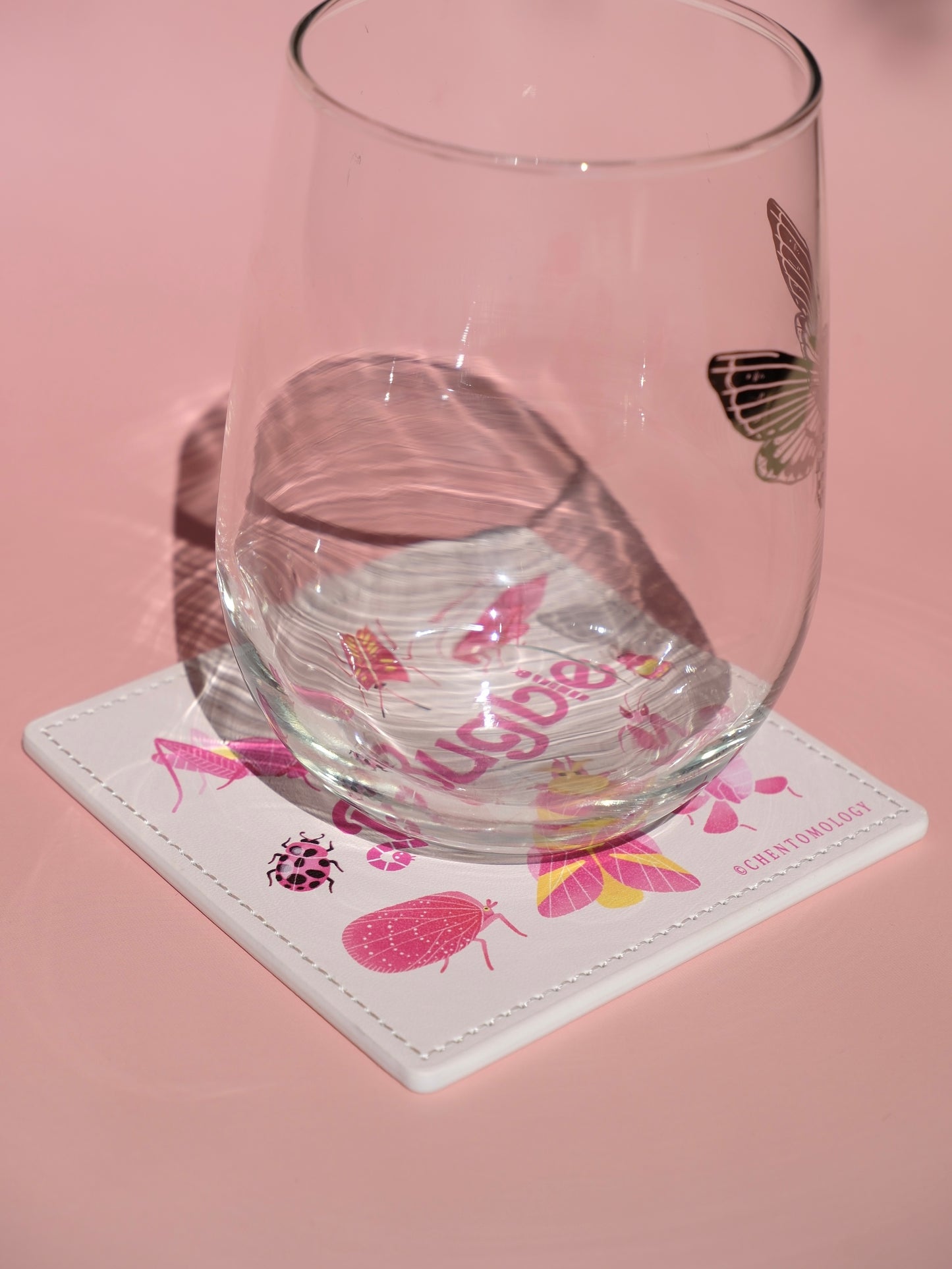 Bugbie leather coaster