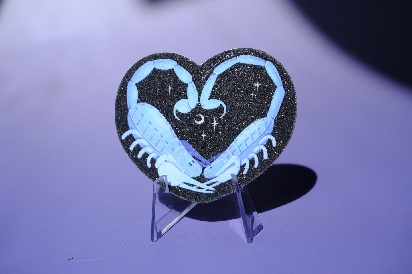 Scorpion dance waterproof glittery sticker