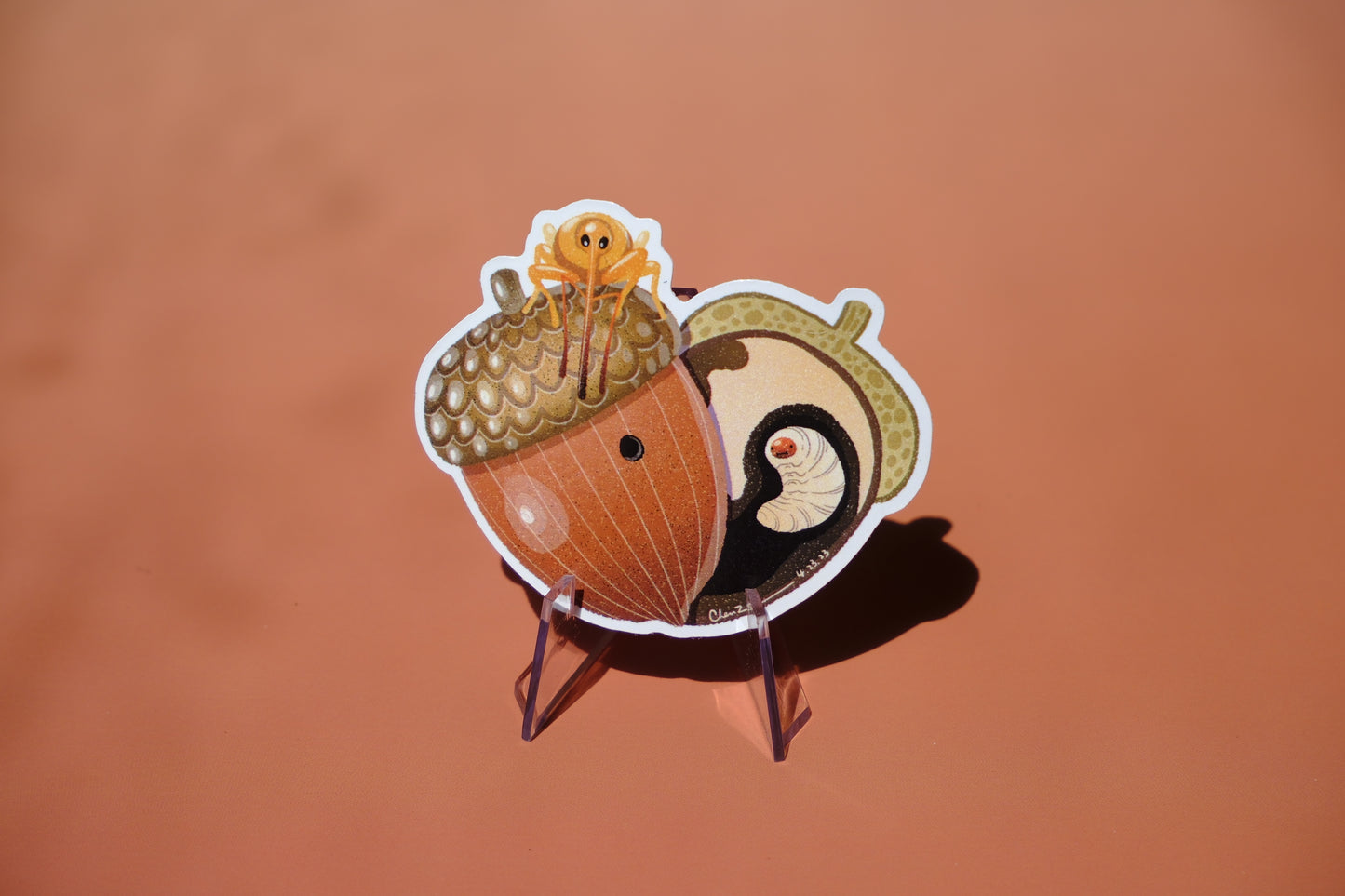 Acorn weevil waterproof glossy sticker