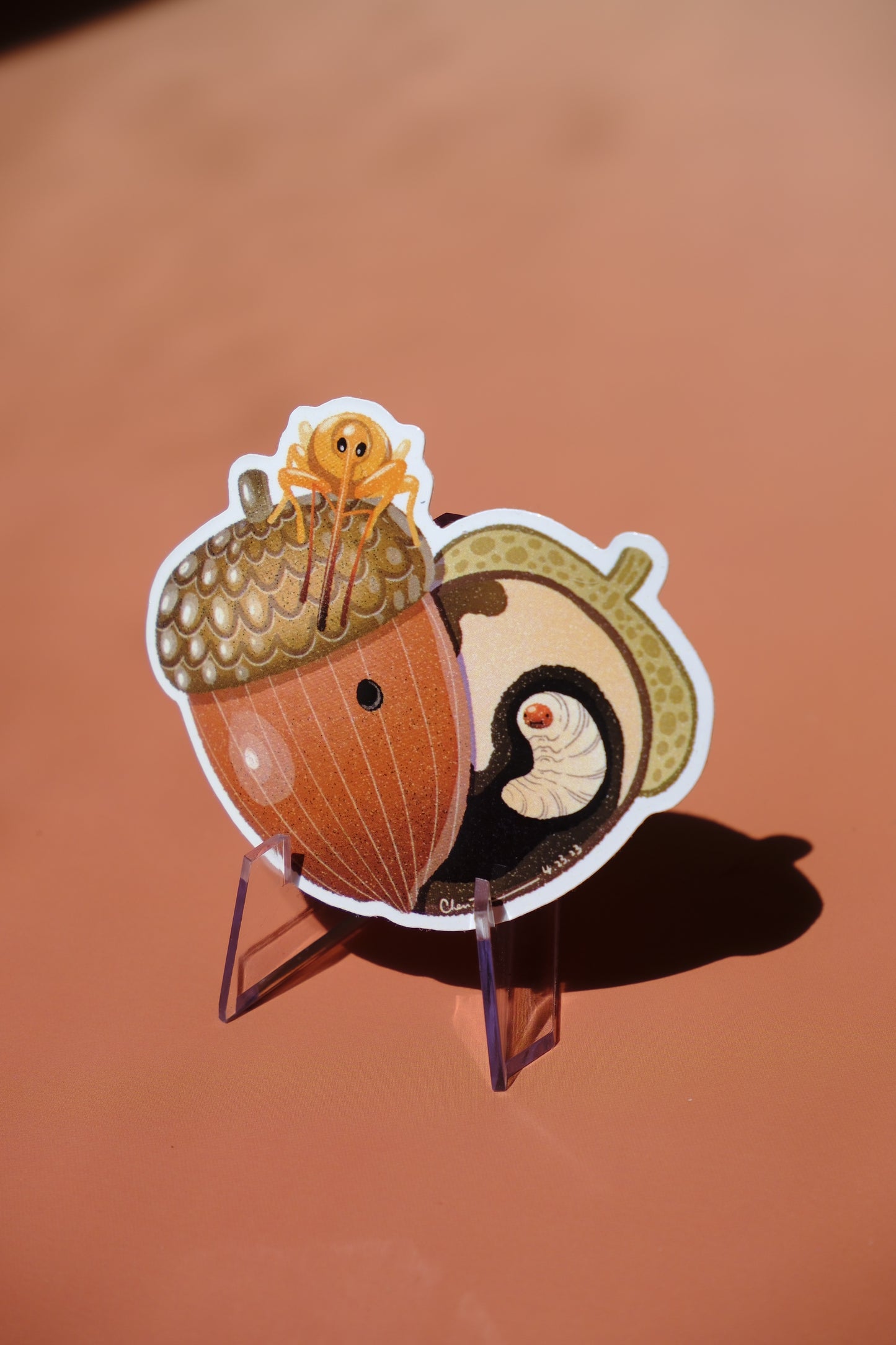 Acorn weevil waterproof glossy sticker