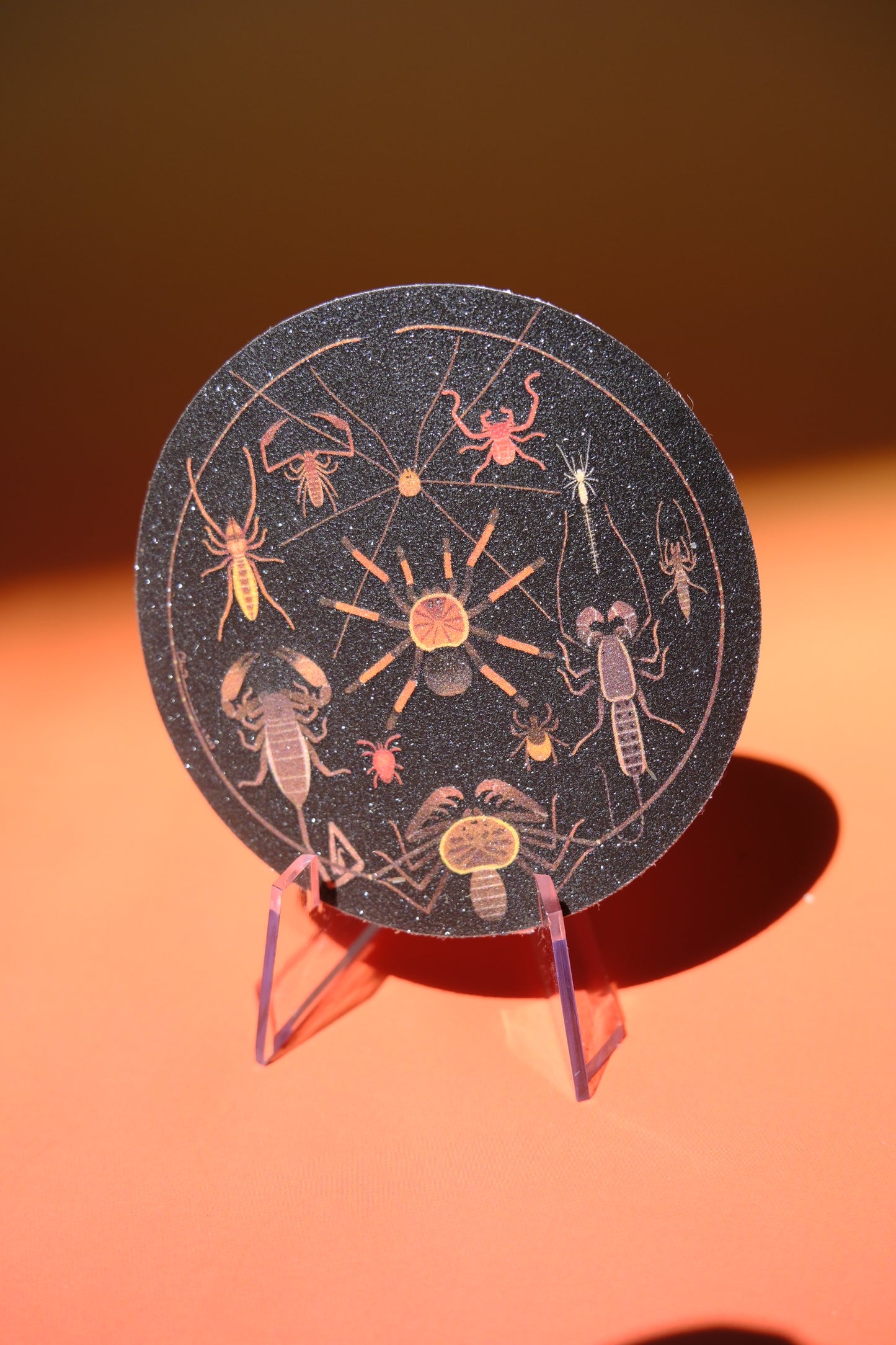 Arachnid waterproof glittery sticker