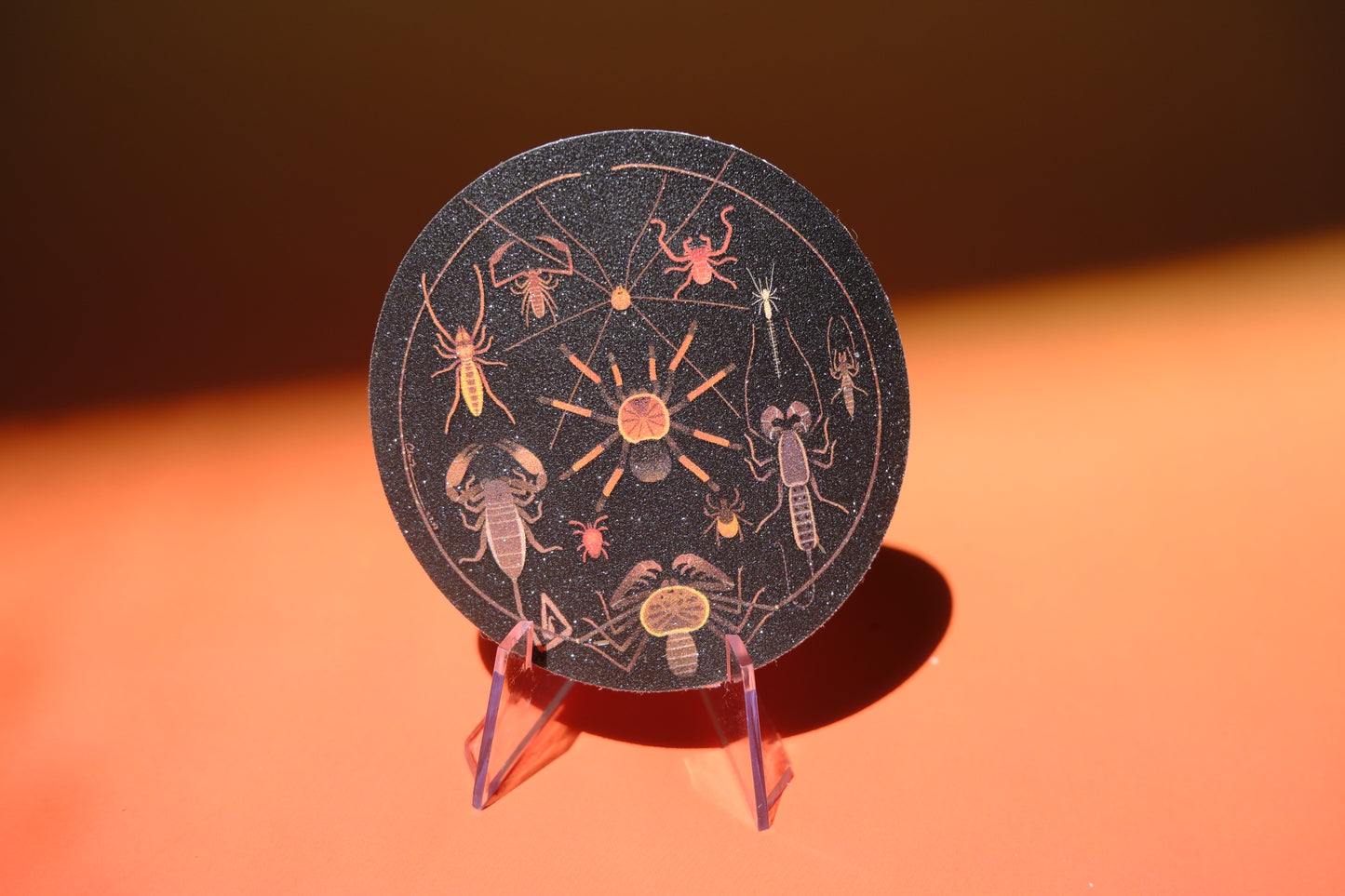 Arachnid waterproof glittery sticker