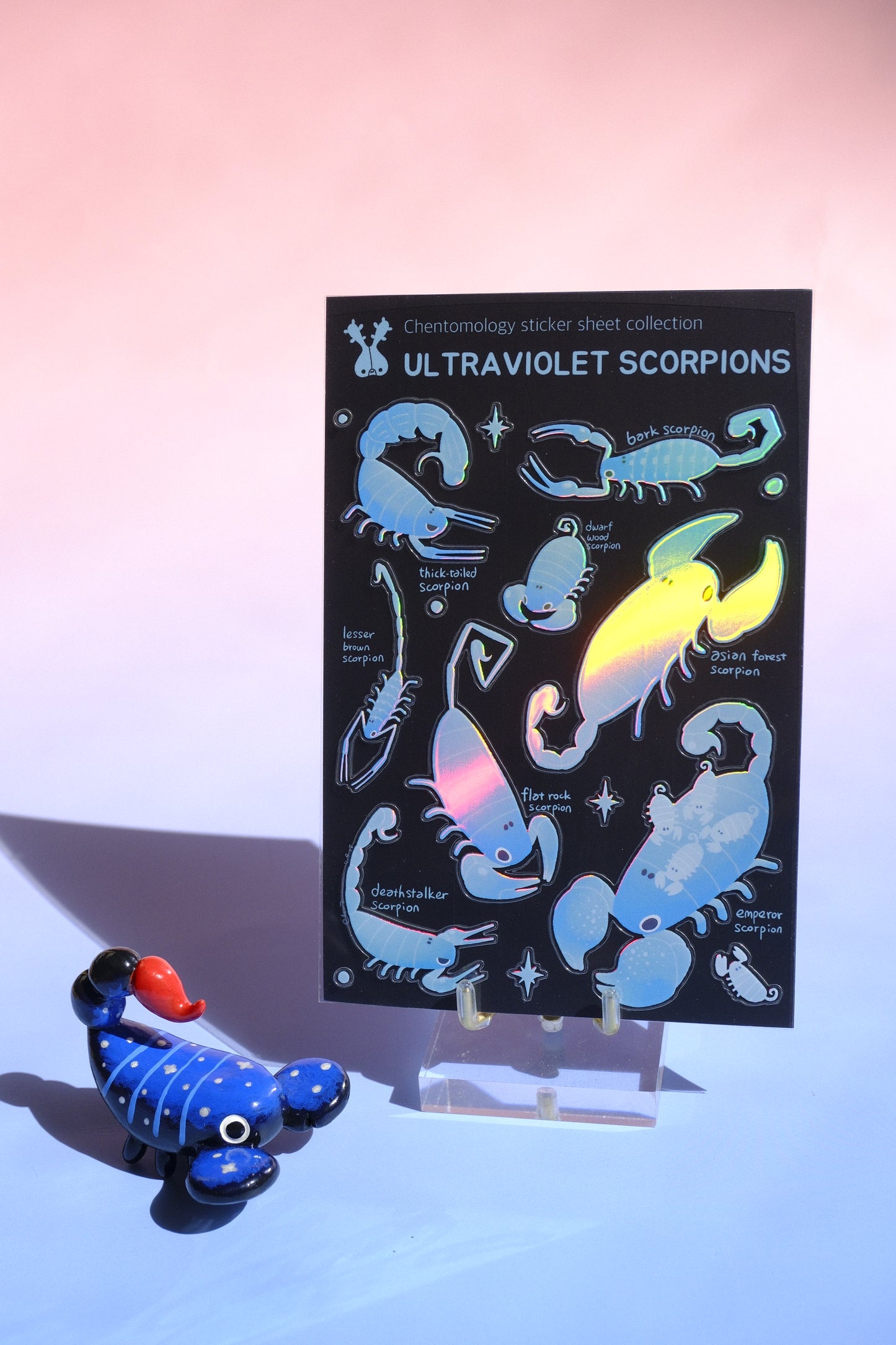 Transparent sticker sheet - UV scorpions