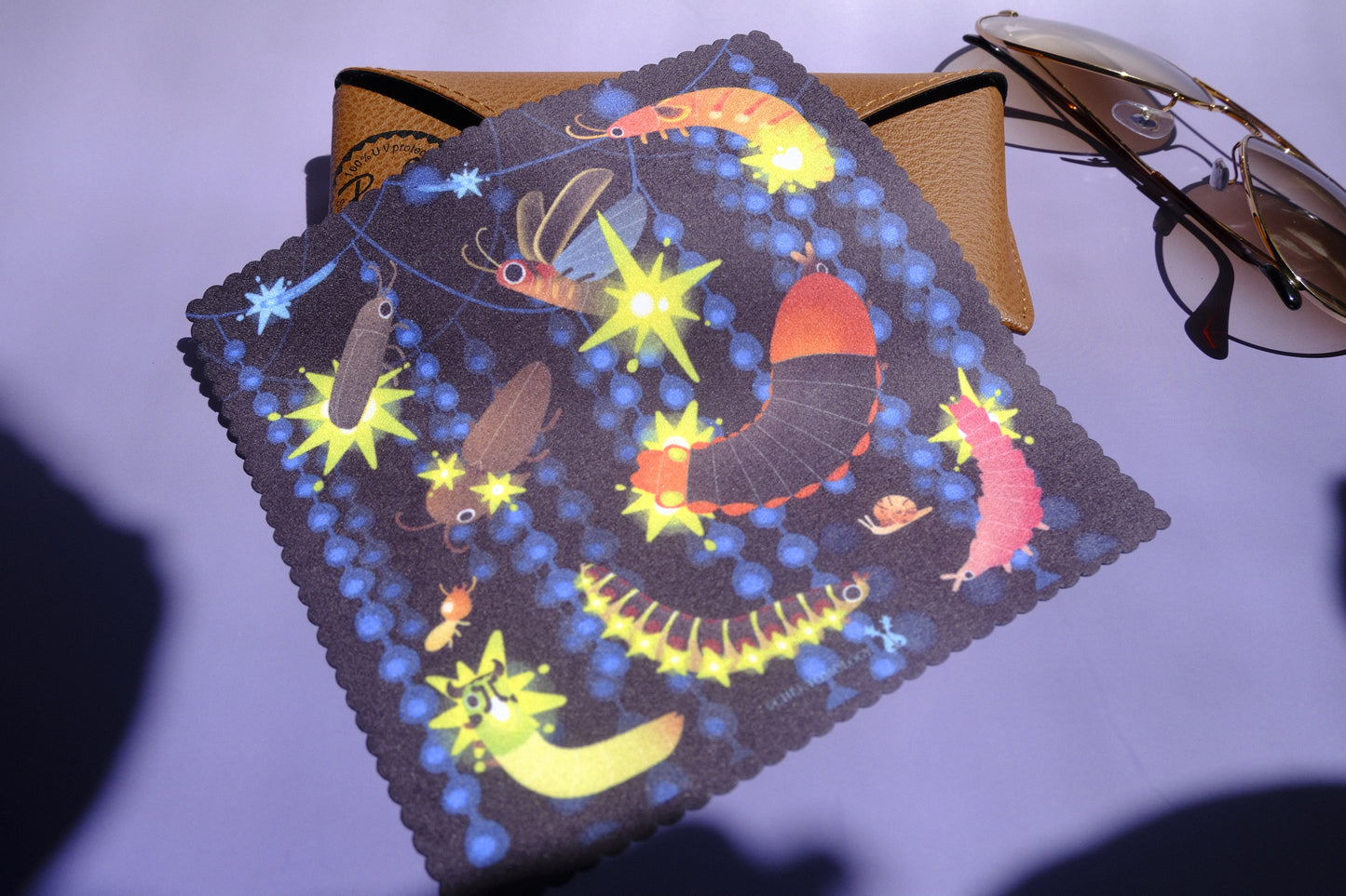 Fireflies glass cloth
