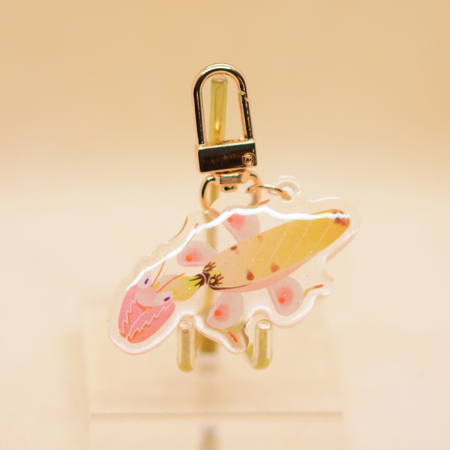 Acrylic key chain charm - Orchid mantis