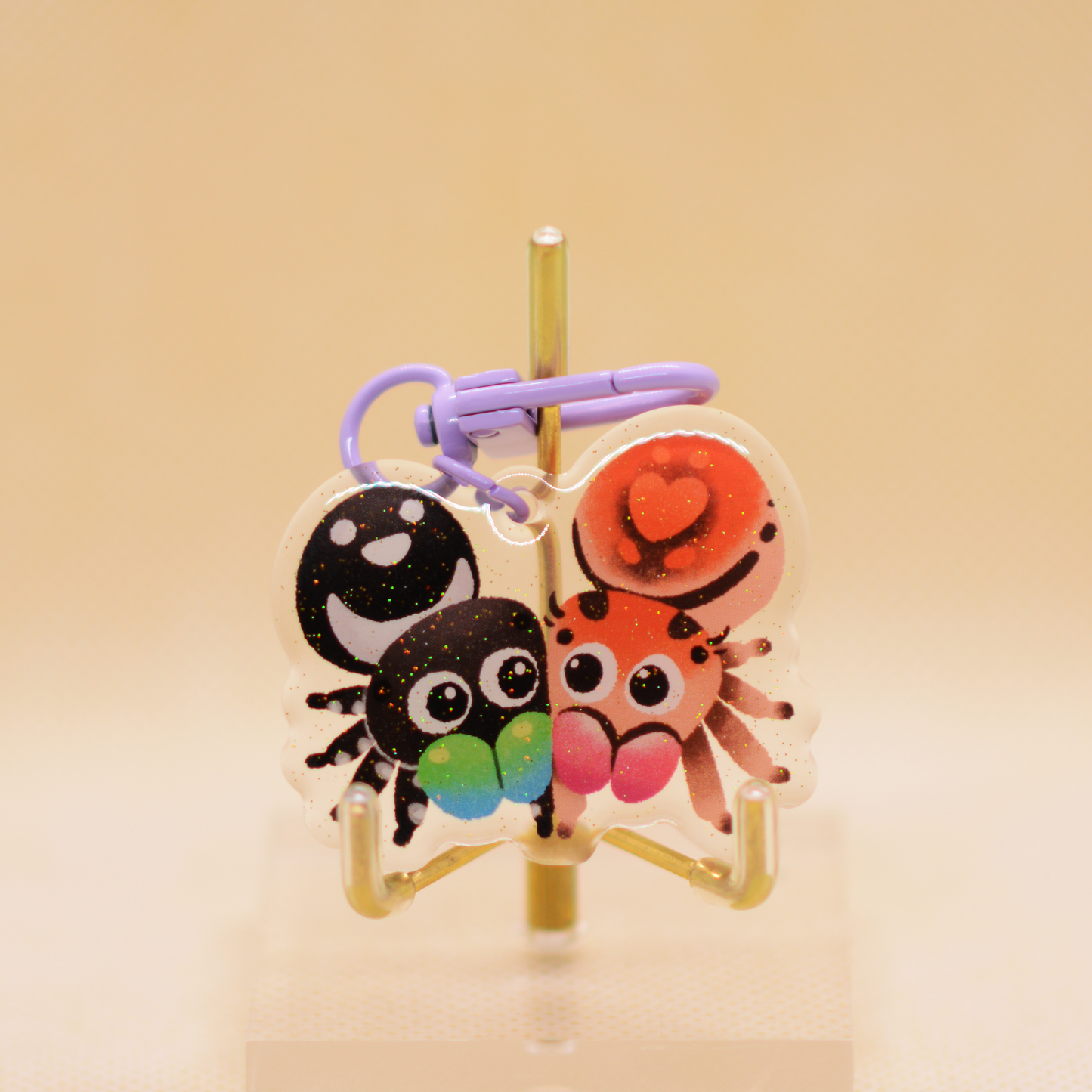 Acrylic key chain charm - Regal jumping spider