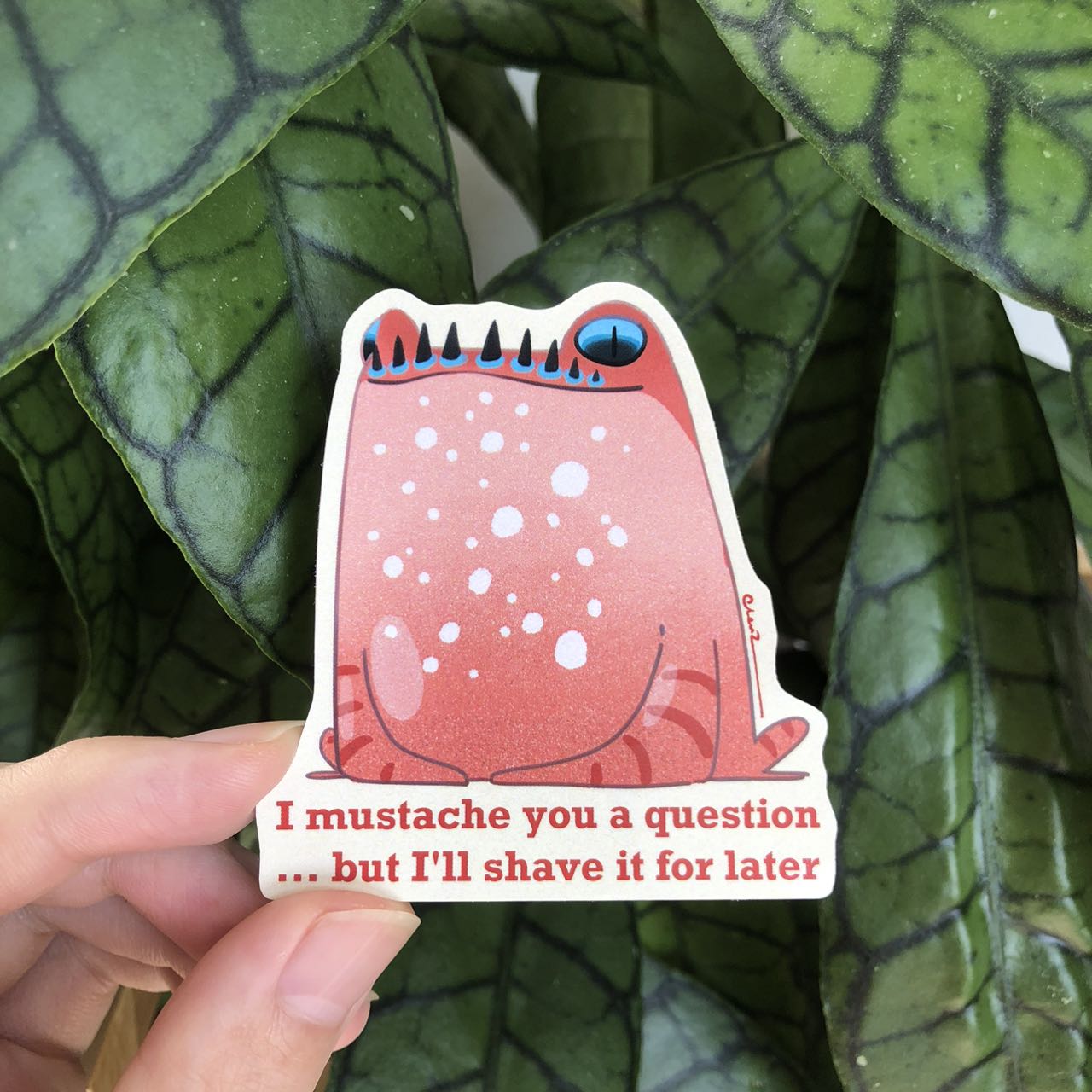 Mustache toad sticker