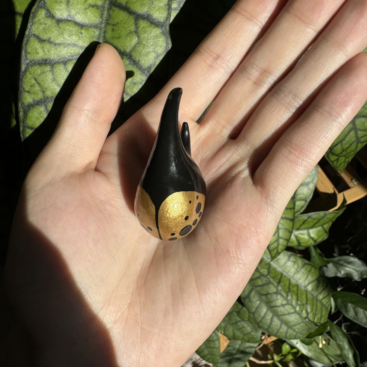 CHONKY Hercules beetle polymer clay figurine desk friend