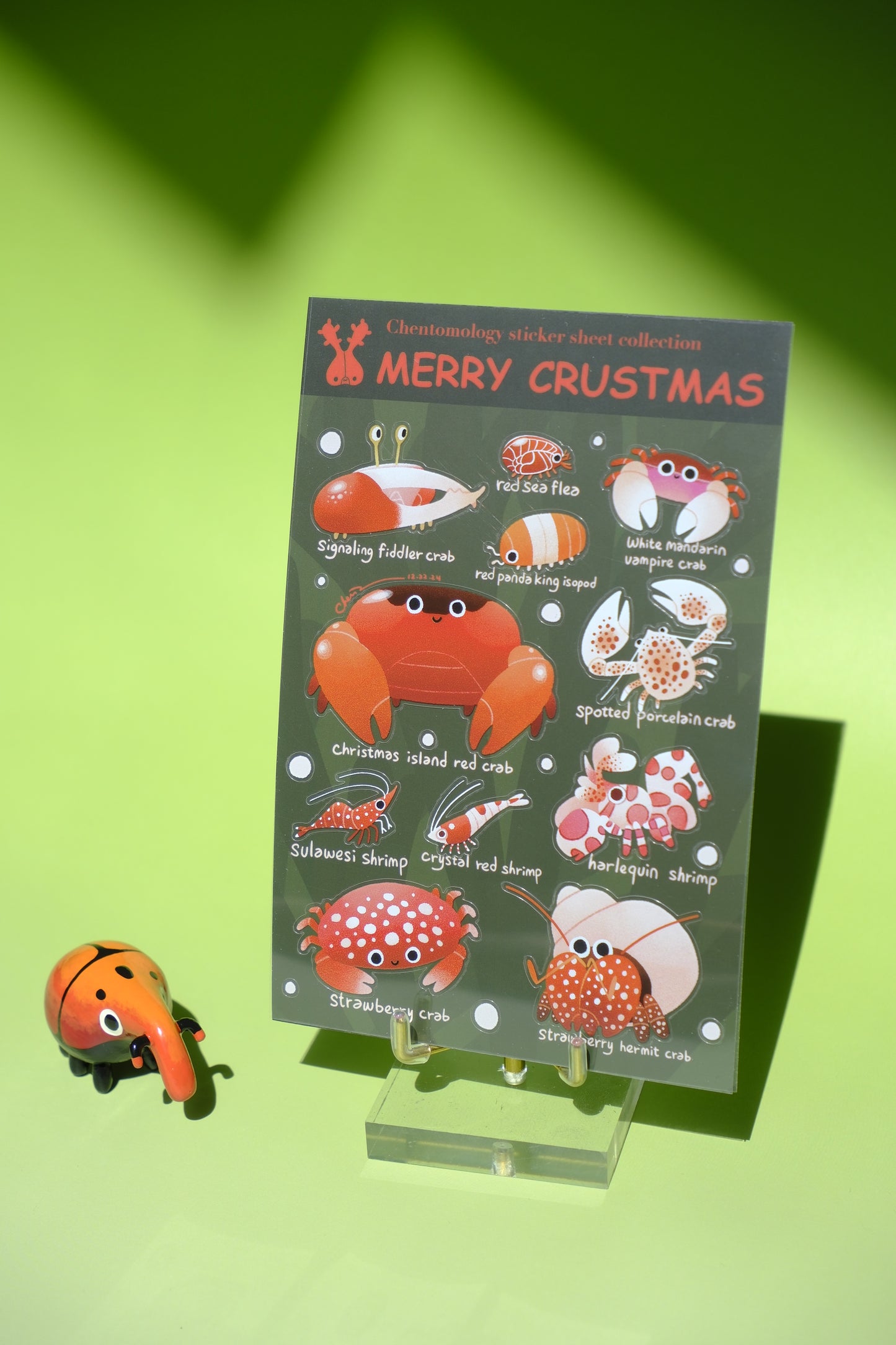 Transparent sticker sheet - Merry Crustmas