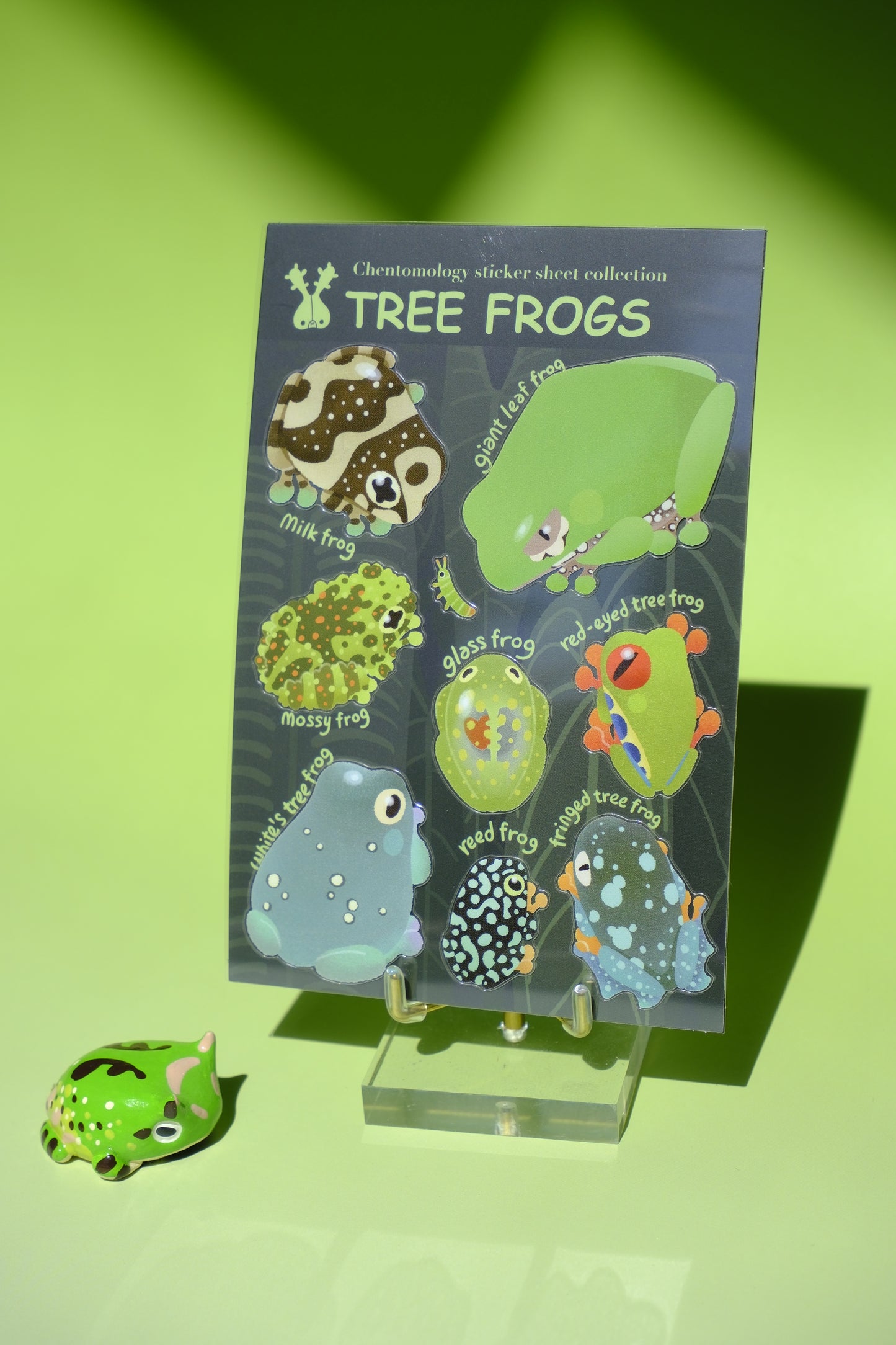 Transparent sticker sheet - Tree frogs