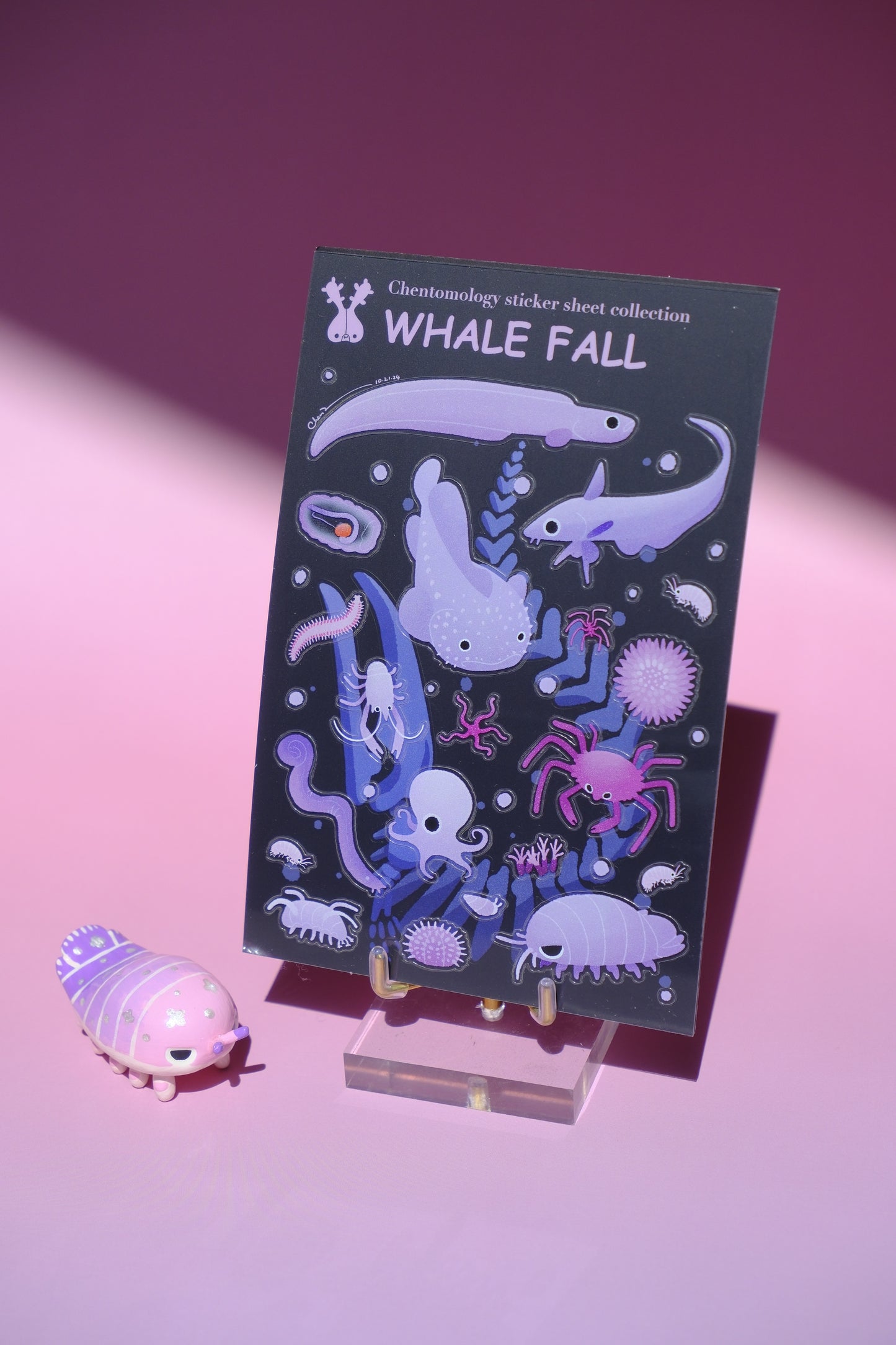 Transparent sticker sheet - Whale fall