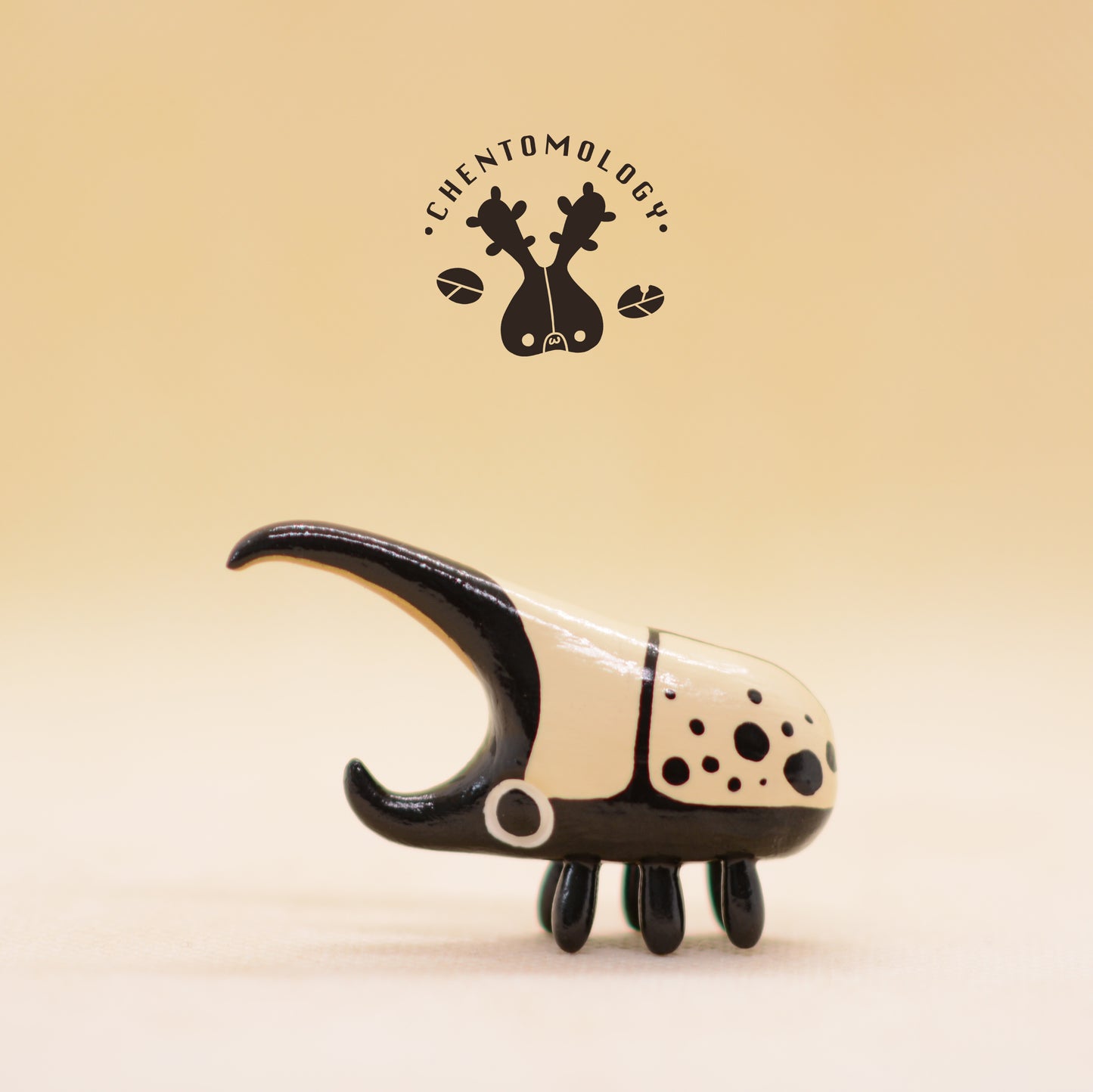 SMOL Hercules beetle (Eastern/Western Hercules) polymer clay figurine desk friend