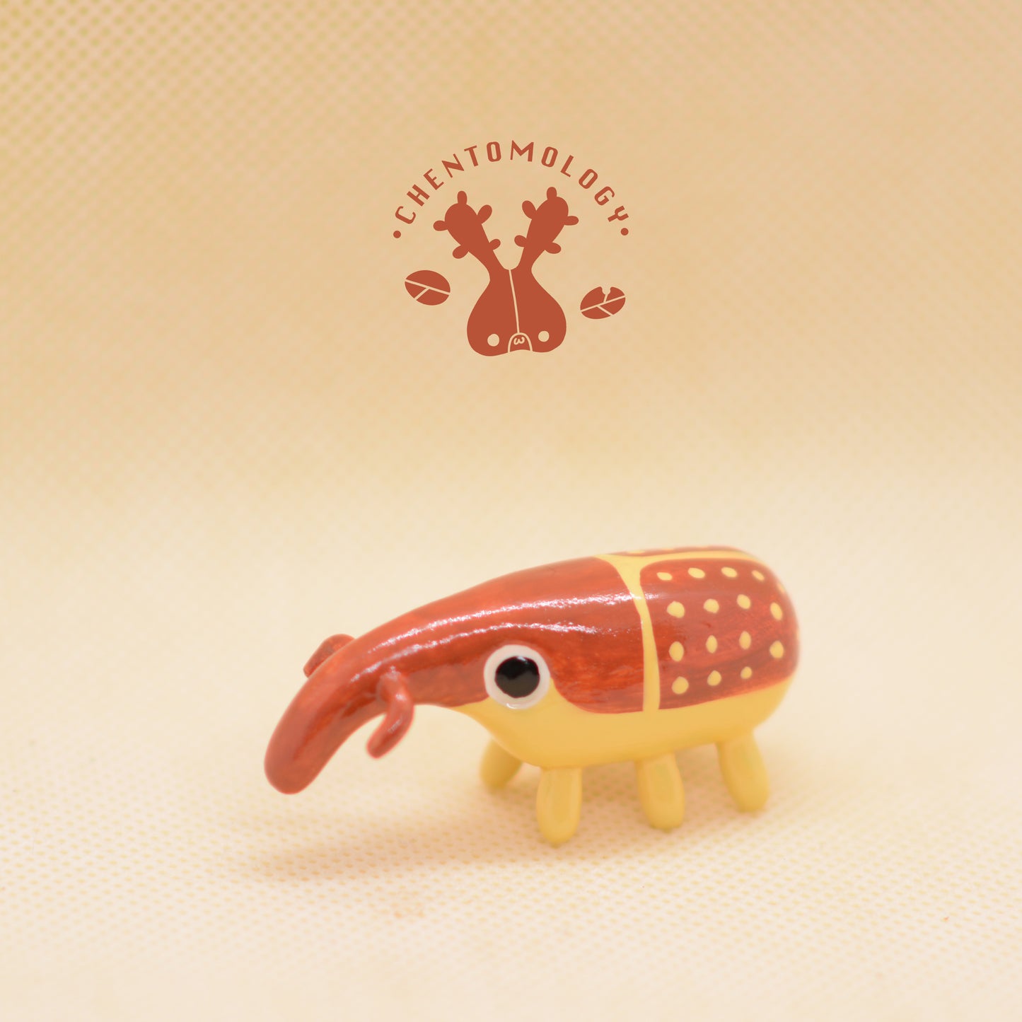 Weevil polymer clay figurine desk friend