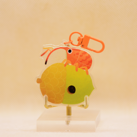 Acrylic key chain charm - Acorn weevil