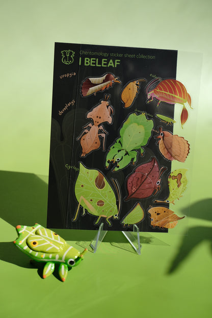Transparent sticker sheet - I Beleaf