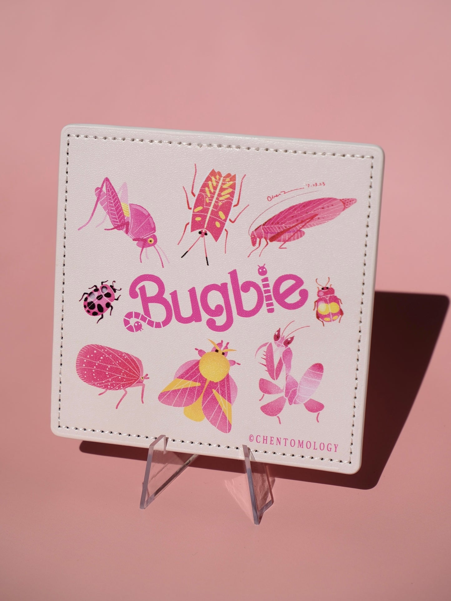 Bugbie leather coaster