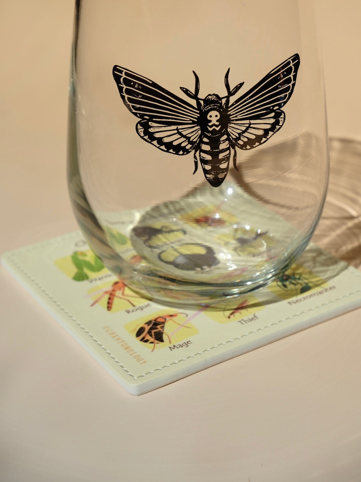 DND bugs leather coaster