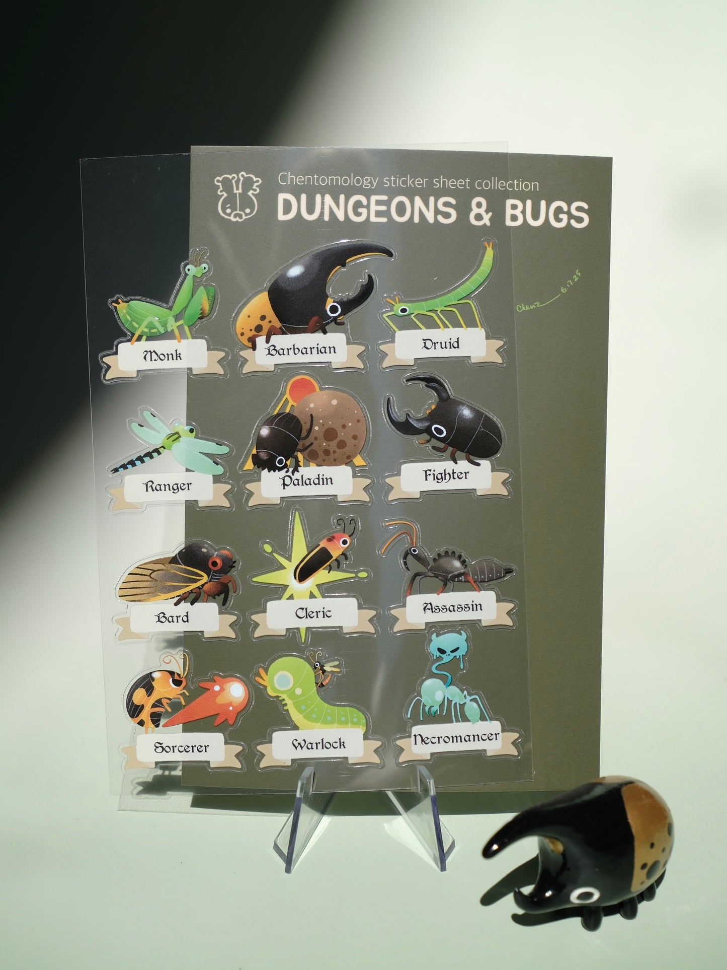 Transparent sticker sheet - Dungeons & Bugs