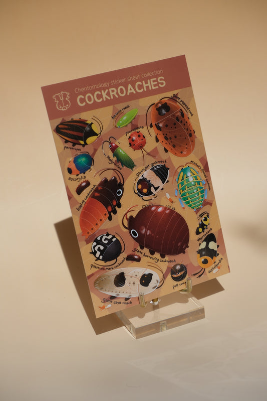 Transparent sticker sheet - Cockroaches