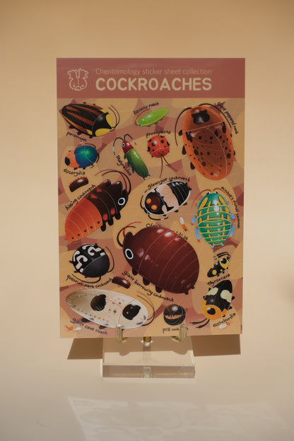 Transparent sticker sheet - Cockroaches