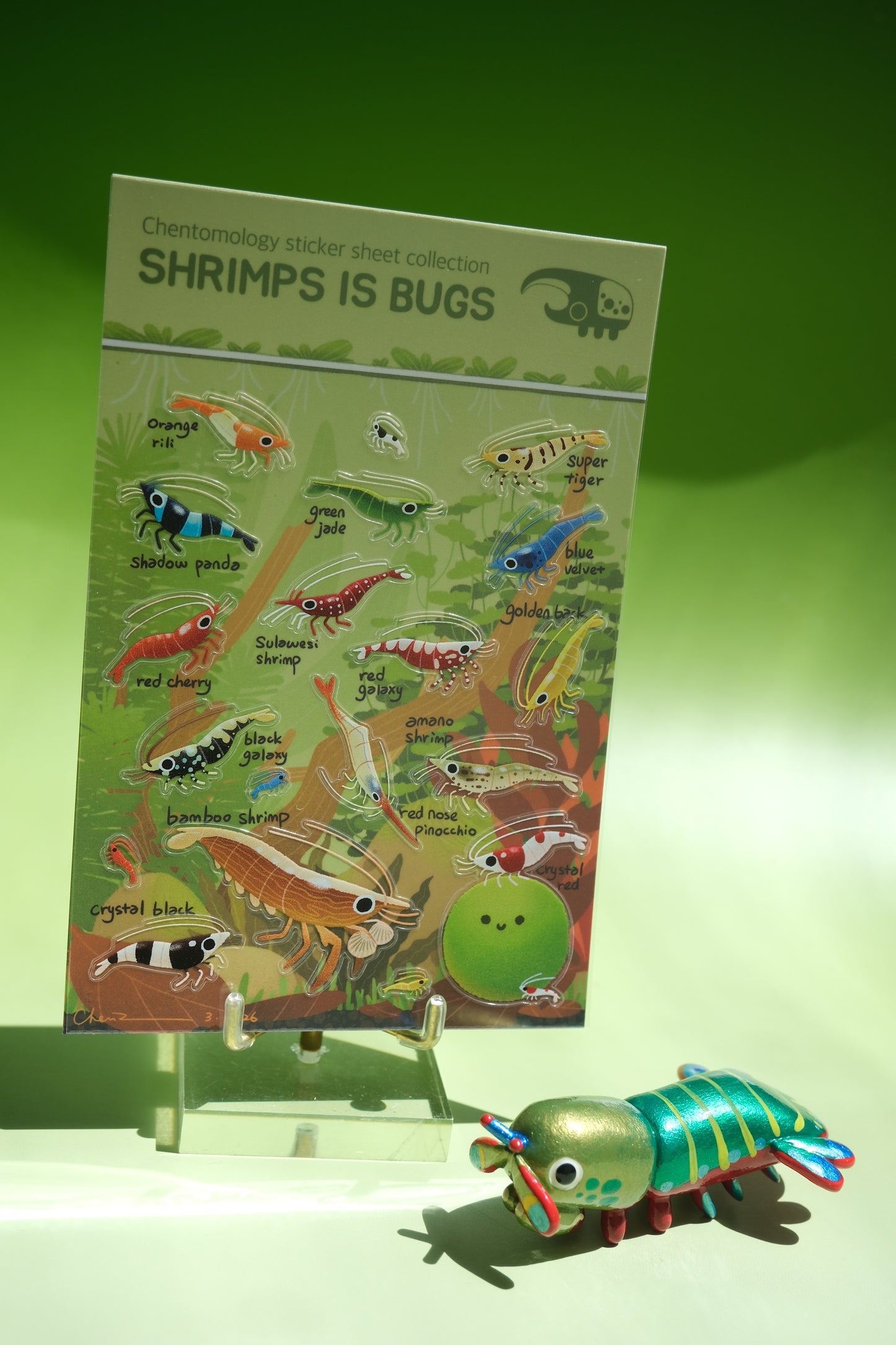 Transparent sticker sheet - Shrimps is Bugs