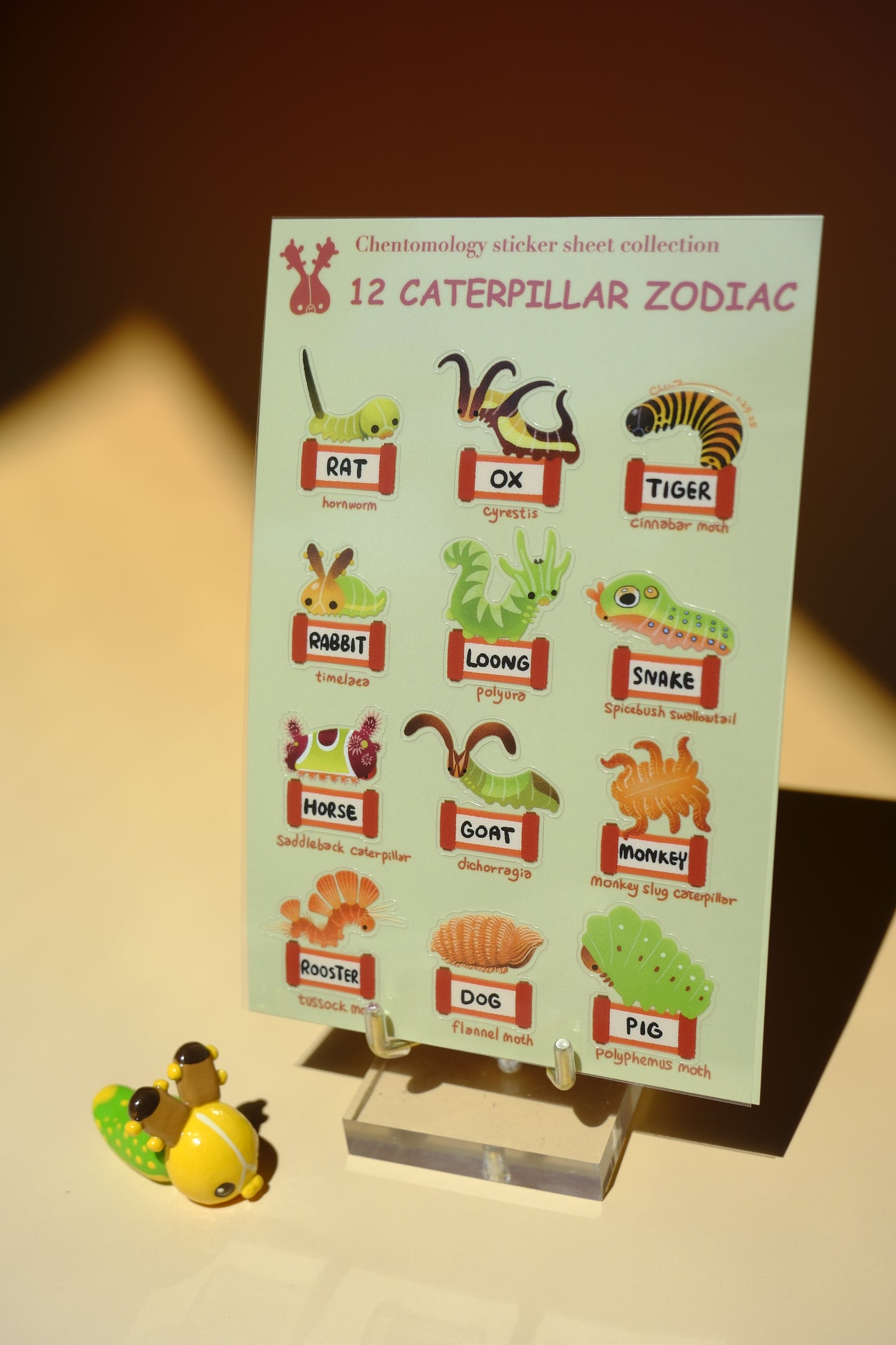 Transparent sticker sheet - Caterpillar Zodiacs