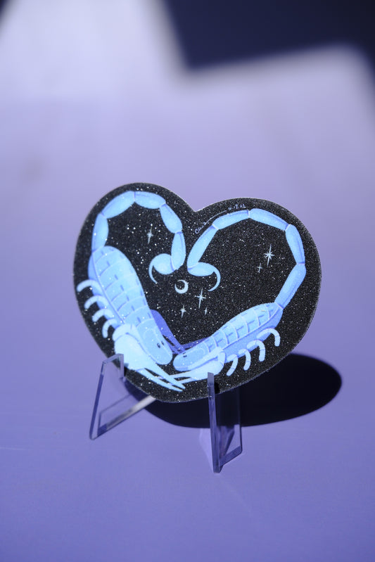 Scorpion dance waterproof glittery sticker