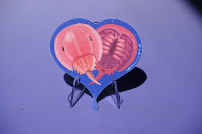 Horseshoe crabs waterproof glittery sticker