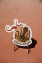 Introvertibrate octopus waterproof glossy sticker