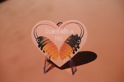 Sealed with a hiss waterproof glittery sticker