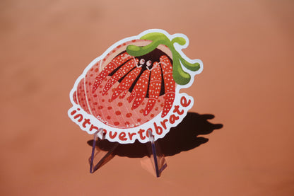 Introvertebrate hermit crab waterproof glossy sticker
