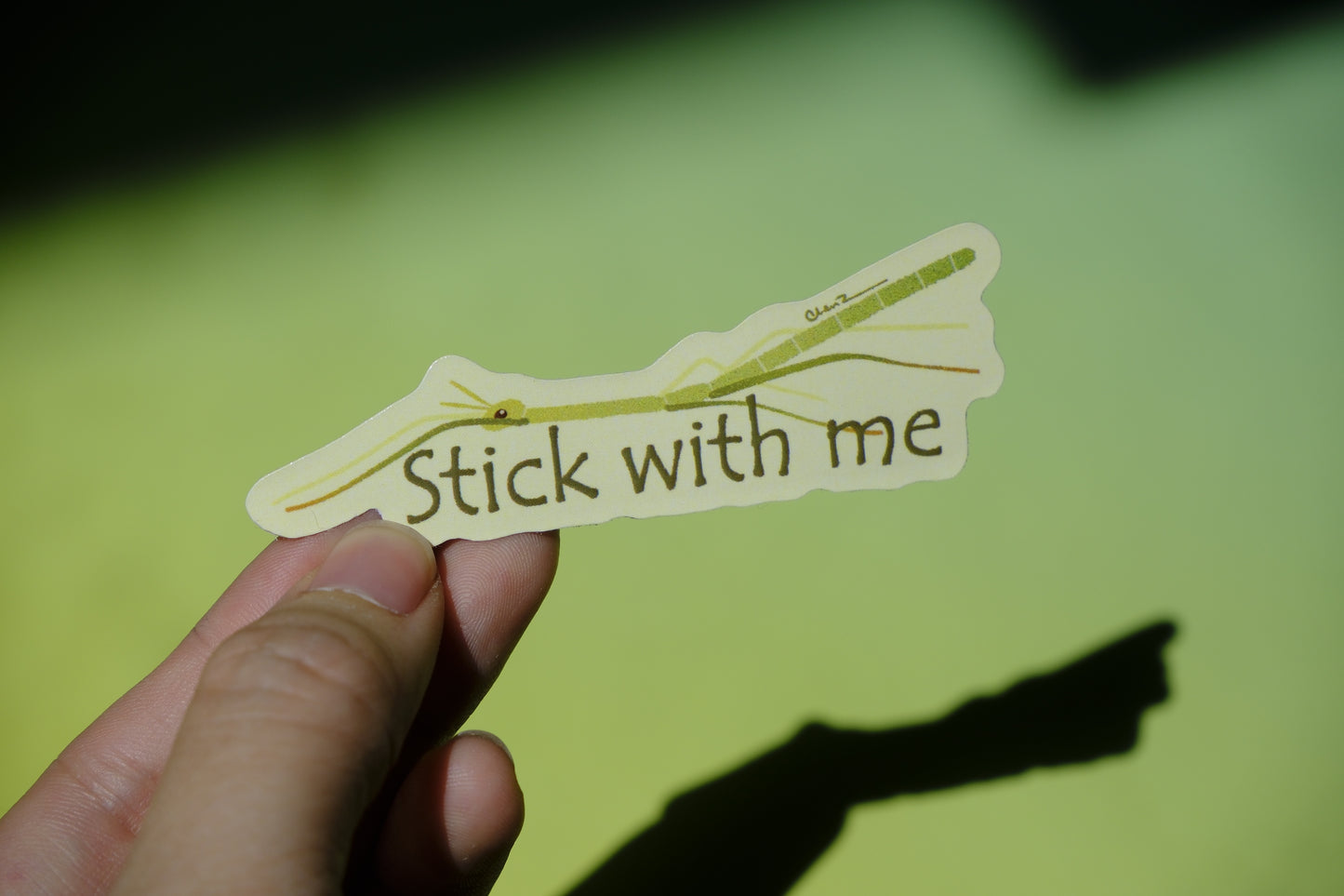 Stick with me waterproof glossy sticker