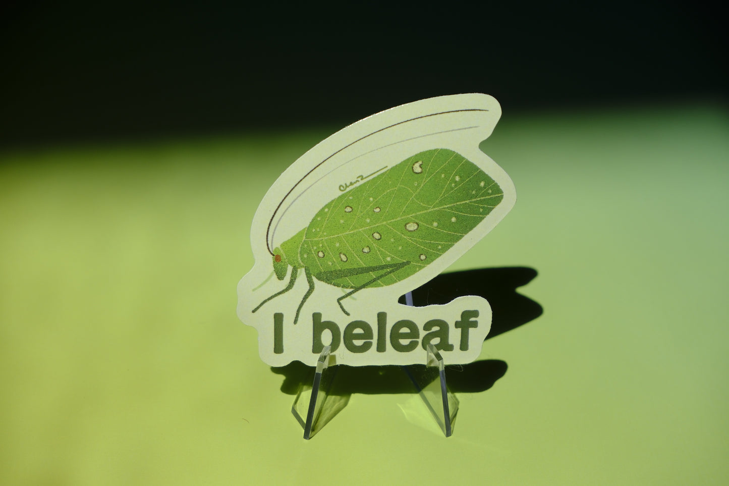 I beleaf (katydid) waterproof glossy sticker