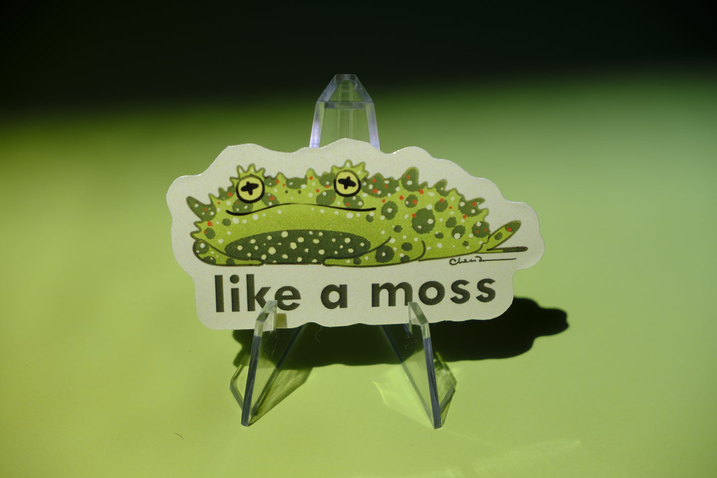 Like a moss waterproof glossy sticker