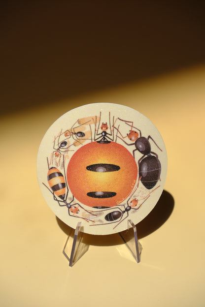 Honeypot ant waterproof glittery sticker