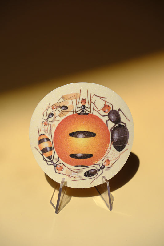 Honeypot ant waterproof glittery sticker