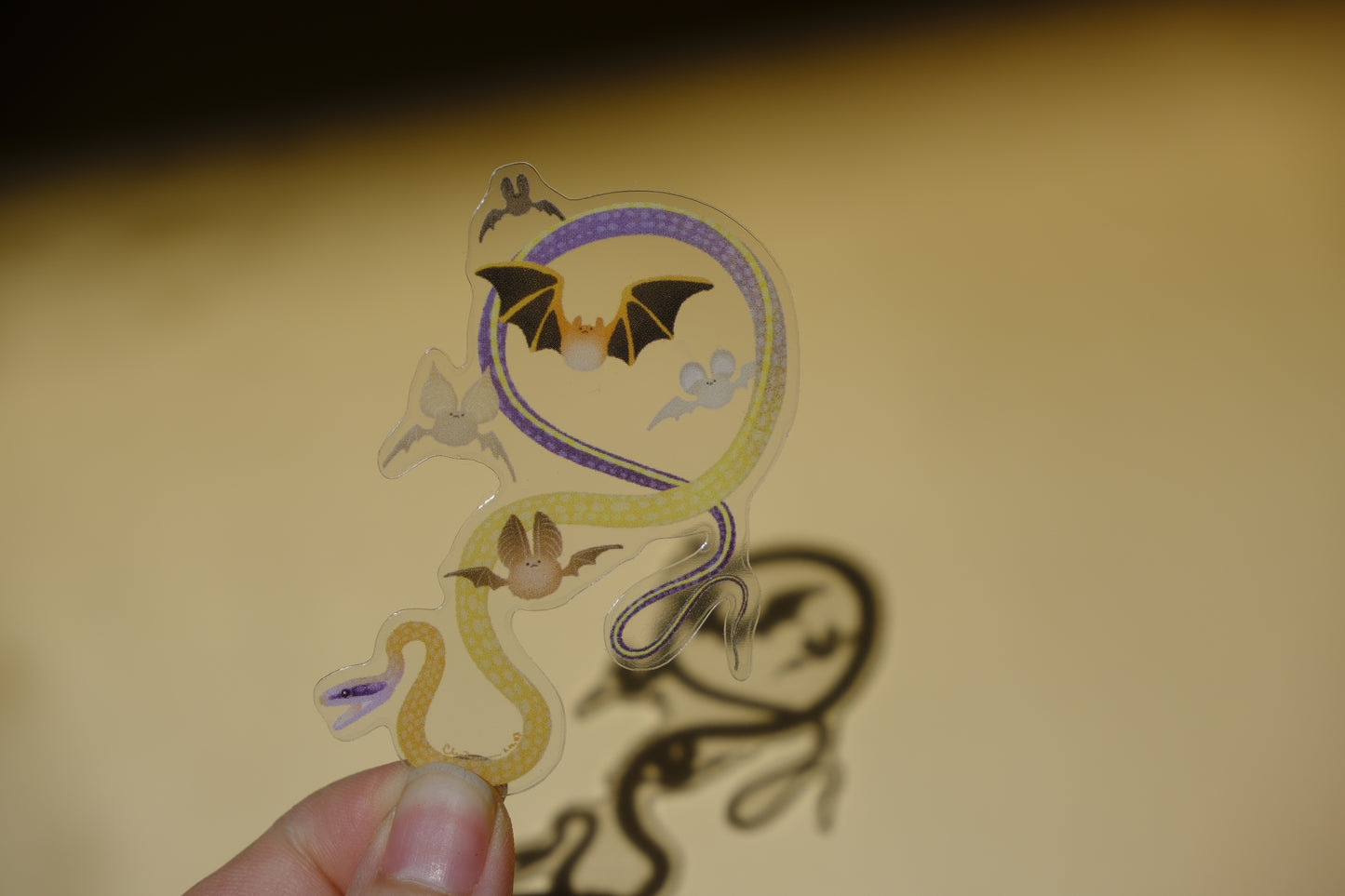 Cave dwelling rat snake waterproof transparent sticker