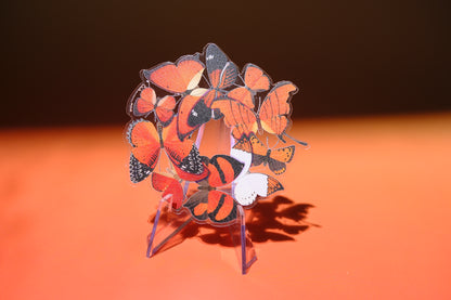 Red butterflies waterproof transparent sticker