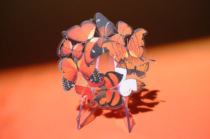 Red butterflies waterproof transparent sticker