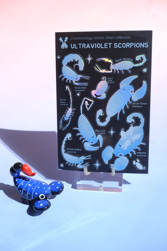 Transparent sticker sheet - UV scorpions