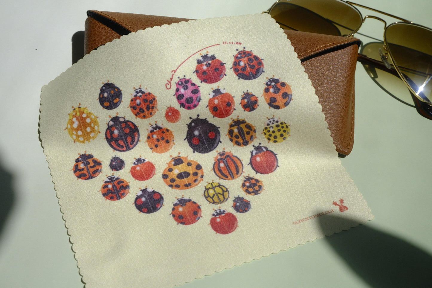 Ladybugs glass cloth