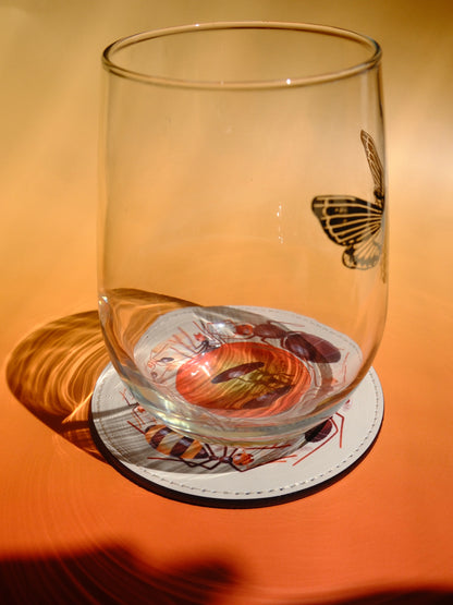 Ant leather coaster set 4 options