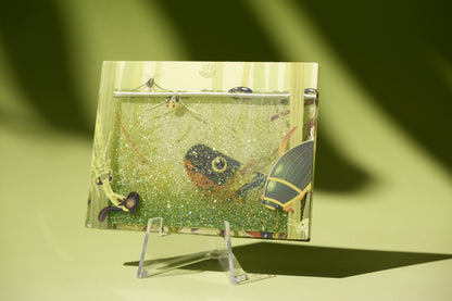 Secret pond quick sand acrylic magnet