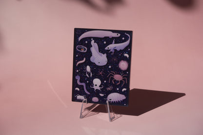 Whale fall quick sand acrylic magnet