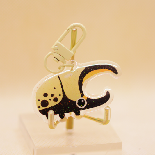 Acrylic key chain charm - Western Hercules beetle