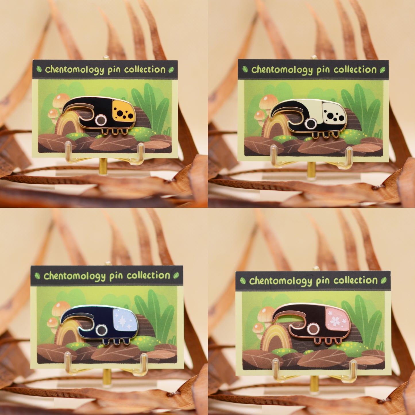 Hercules beetle enamel pin 1.5" 4 variants