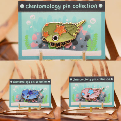 Horseshoe crab enamel pin 1.5" - 3 variants