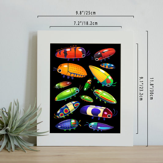 Jewel beetle print