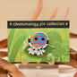 Peacock jumping spider 2-layer bouncy enamel pin 1.5" - 4 variants
